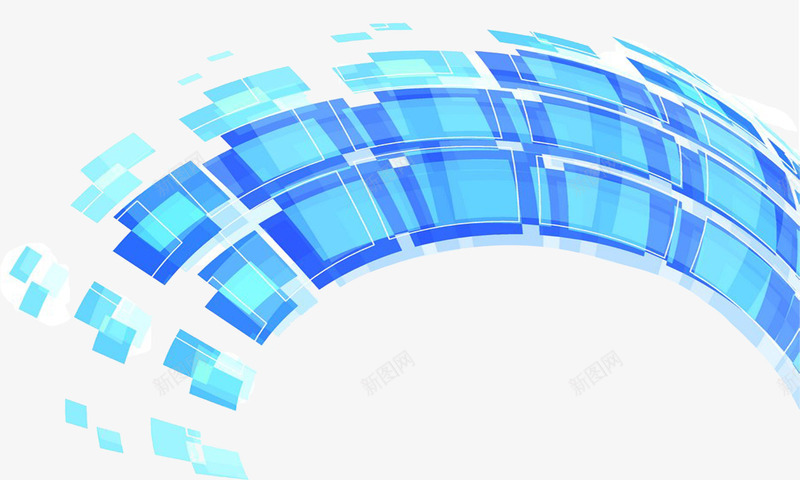 蓝色科技方块图标png_新图网 https://ixintu.com 图标 方块 科技 蓝色