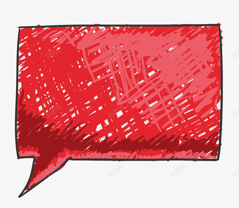 红色对话框图标png_新图网 https://ixintu.com 可爱标识 消息显示 矢量素材 红色对话框