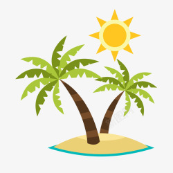 创意椰子树卡通椰树高清图片