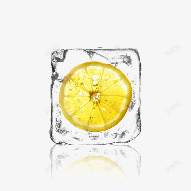 冰块里的柠檬png免抠素材_新图网 https://ixintu.com 冰块 柠檬 柠檬片 食物