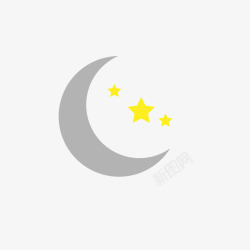 手绘精彩星星图形月亮和星星高清图片