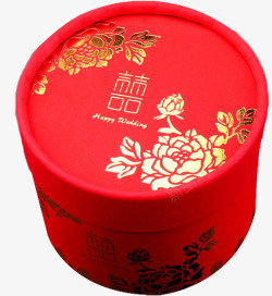 凹凸印花中国风喜糖盒高清图片