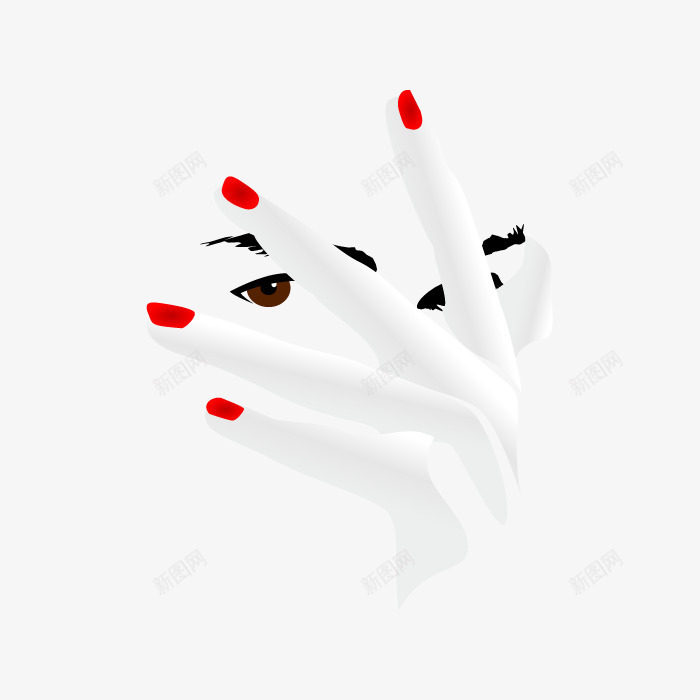 创意女人手指png免抠素材_新图网 https://ixintu.com 卡通人物 矢量创意女人手指 纤细