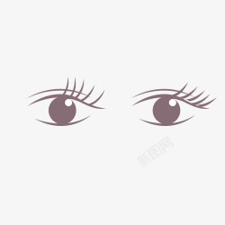 灰色系背景可爱的眼睛和睫毛高清图片
