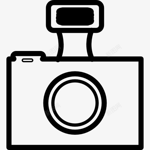 带有闪光的照片相机轮廓图标png_新图网 https://ixintu.com 工具 工具和用具 摄影 概述 照片 照片相机 相机 轮廓 闪光灯