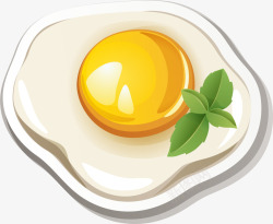 打开的鸡蛋煎蛋手绘高清图片