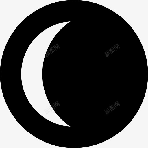 新月图标png_新图网 https://ixintu.com 天气 新月 晚上 月亮 月相 自然