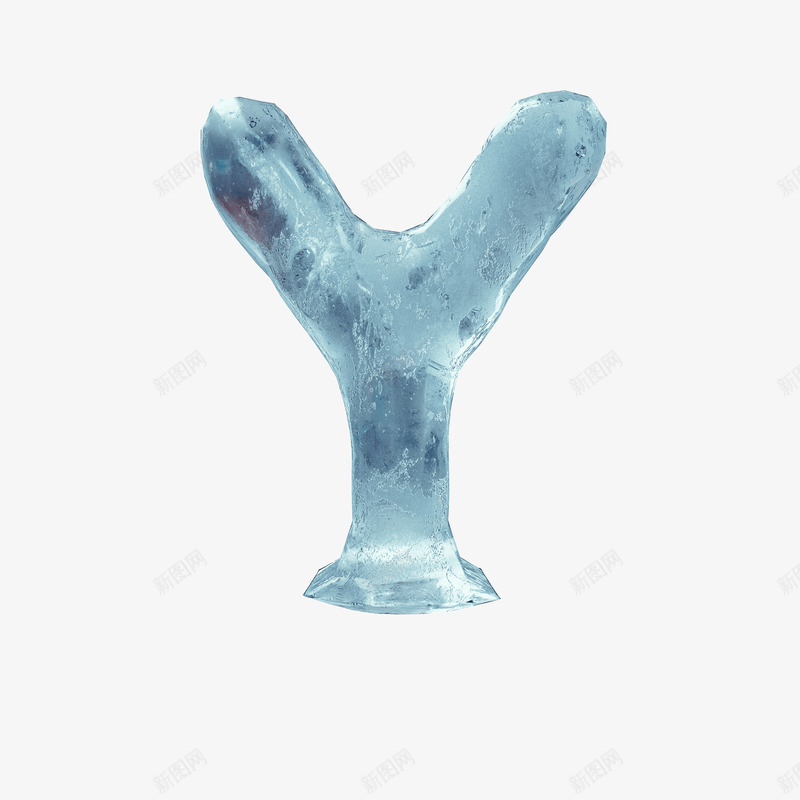 蓝色冰块字母Ypng免抠素材_新图网 https://ixintu.com PNG图形 Y 冰块 字母 蓝色 装饰 雕刻