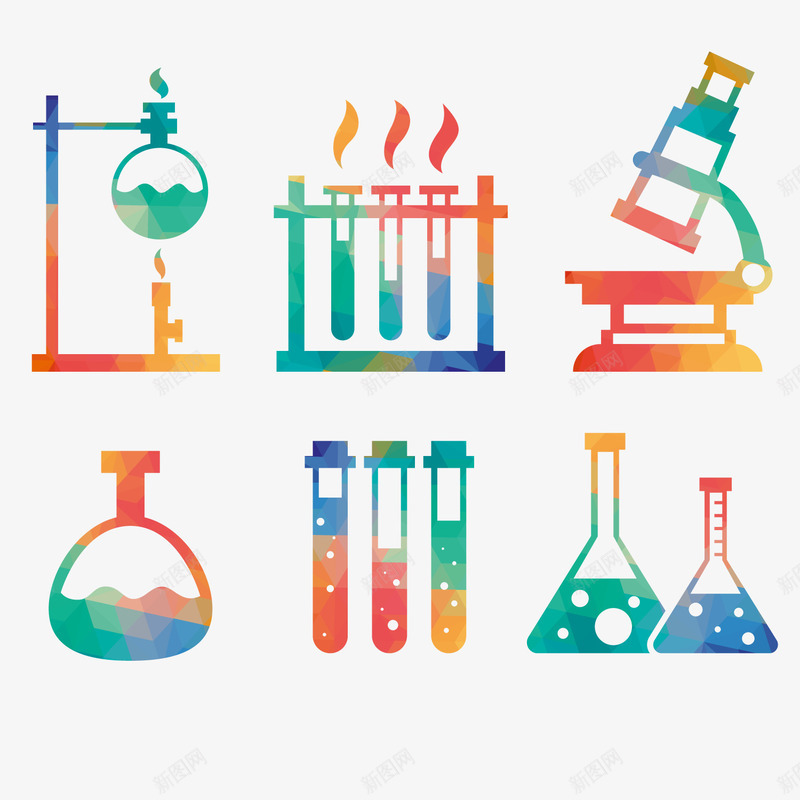 化学工具矢量图ai免抠素材_新图网 https://ixintu.com 化学 工具 火焰 试剂 矢量图