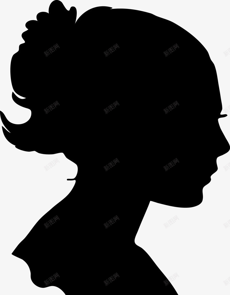 时尚的女人矢量图图标ai_新图网 https://ixintu.com 五官 人 卡通 口鼻 头 头部 头部剪影 女人 女孩 矢量图 角色 身体 轮廓 面孔剪影