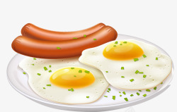 煎假蛋美味早餐高清图片