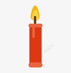 一只蜡烛一只红色的蜡烛卡通图高清图片