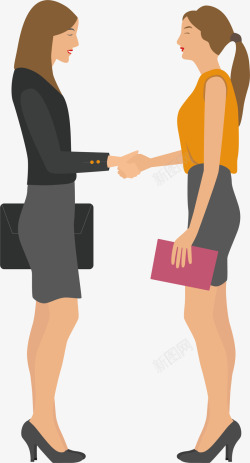 握手的女人手绘握手的女人矢量图高清图片