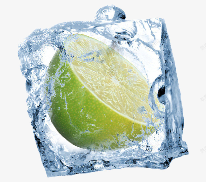冰块创意水果png免抠素材_新图网 https://ixintu.com 冰块 创意 水果 青柠檬
