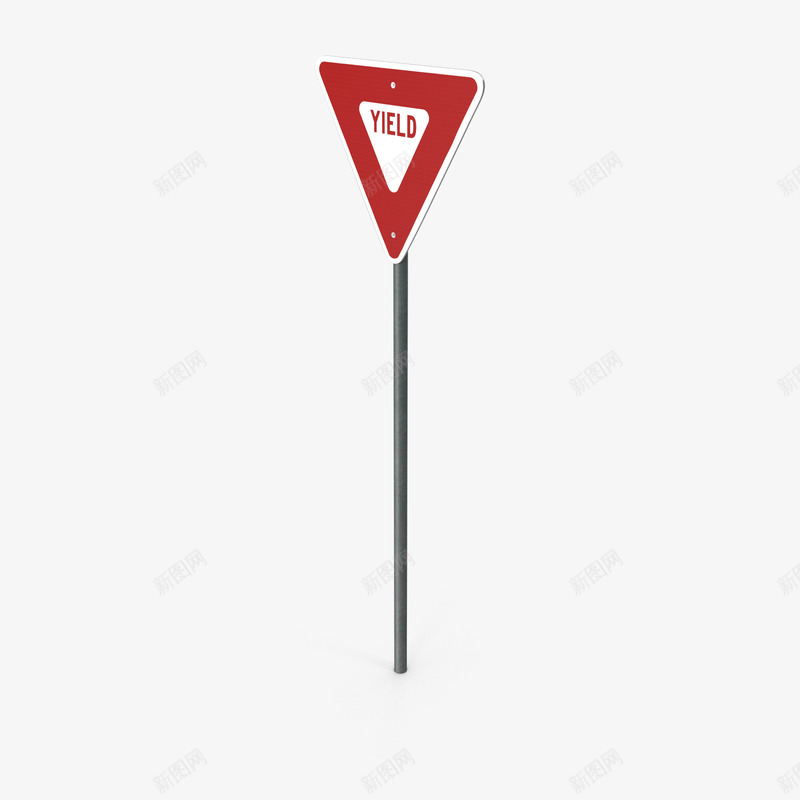 让行标识图标png_新图网 https://ixintu.com 交通指示牌 公路指示牌 让行标识 道路指示牌