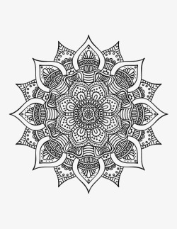 复杂太阳花纹高清图片