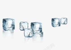 透明立方体冰块装饰图案素材