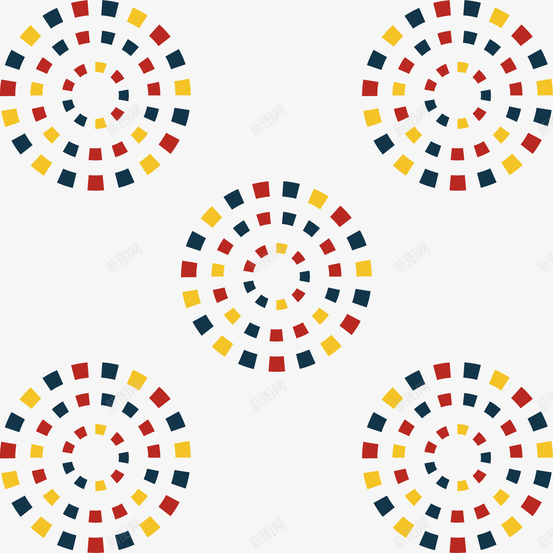 彩色马赛克png免抠素材_新图网 https://ixintu.com 发射 圈圈 壁纸 彩色 手绘 排列 方块 马赛克