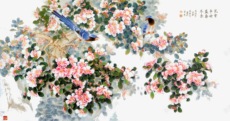 花丛png免抠素材_新图网 https://ixintu.com 牡丹 粉色 花丛