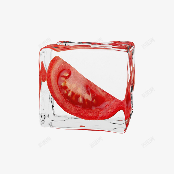 冰块里的西红柿片png免抠素材_新图网 https://ixintu.com 冰冻 冰块 西红柿 西红柿切片