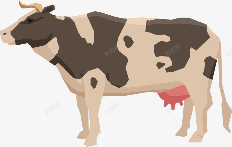 一头奶牛手绘图案png免抠素材_新图网 https://ixintu.com 养殖 动物 卡通 奶牛 手绘图 牛奶 简图 花斑