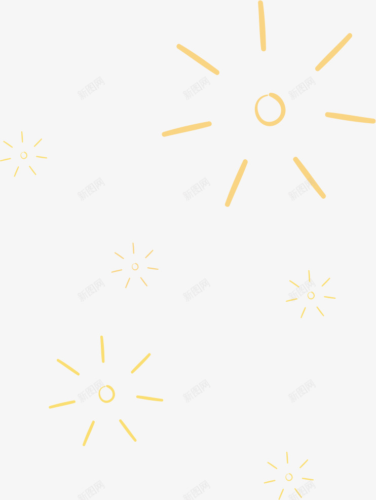 太阳漂浮png免抠素材_新图网 https://ixintu.com AI 太阳 底纹 背景 黄色