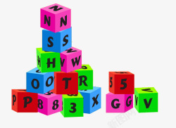 彩色字母块素材