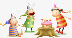 木桩蛋糕png庆祝生日高清图片