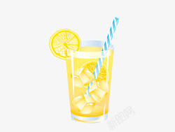 一杯柠檬水一杯冰镇柠檬水高清图片