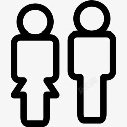 女人的浴室男女卫生间标志图标高清图片