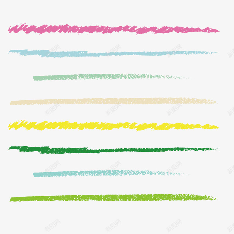 横条纹粉笔笔刷png免抠素材_新图网 https://ixintu.com 粉笔笔刷 红色 绿色 蓝色 黄色