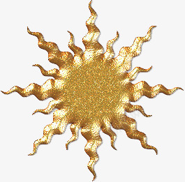 太阳png免抠素材_新图网 https://ixintu.com 太阳 太阳图案 艺术 金色