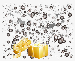 光感礼物盒金色炫光礼物盒矢量图高清图片
