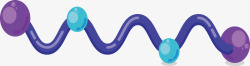 紫色波浪螺旋结构矢量图素材