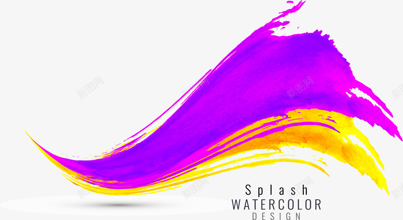 波浪涂鸦紫色笔刷png免抠素材_新图网 https://ixintu.com 水彩笔刷 波浪 涂鸦背景 紫色笔刷