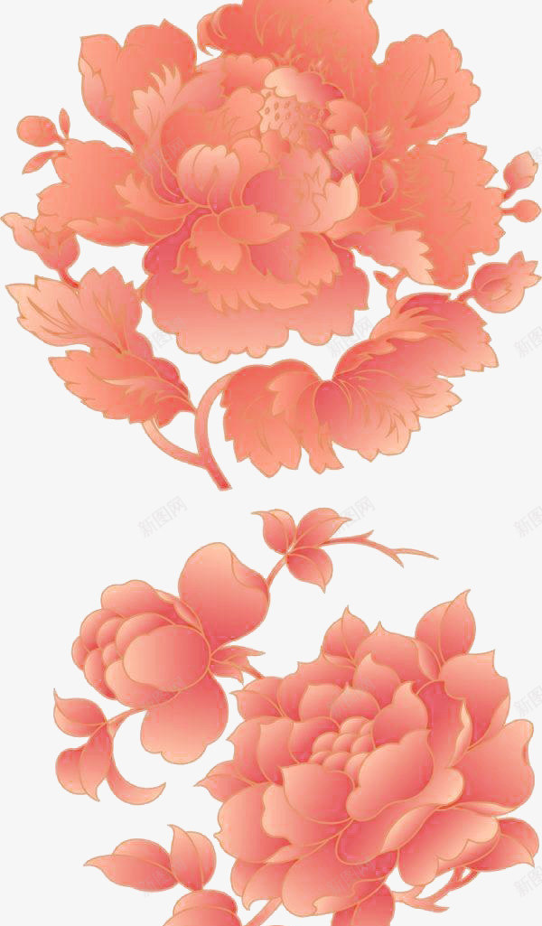 中国传统的牡丹图案png免抠素材_新图网 https://ixintu.com 浓郁的花香 牡丹图案 精致 花