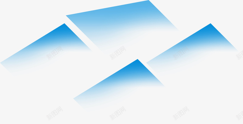 蓝色方块边框装饰png免抠素材_新图网 https://ixintu.com 方块 蓝色 装饰 边框