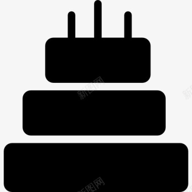 生日蛋糕三蛋糕图标图标