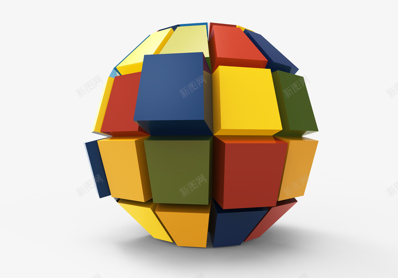 带alpha通道的方块球体png免抠素材_新图网 https://ixintu.com 方块 方块球体 球型 立体方块