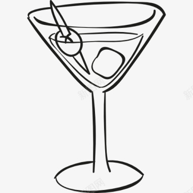 CocktailGlass用冰块图标图标