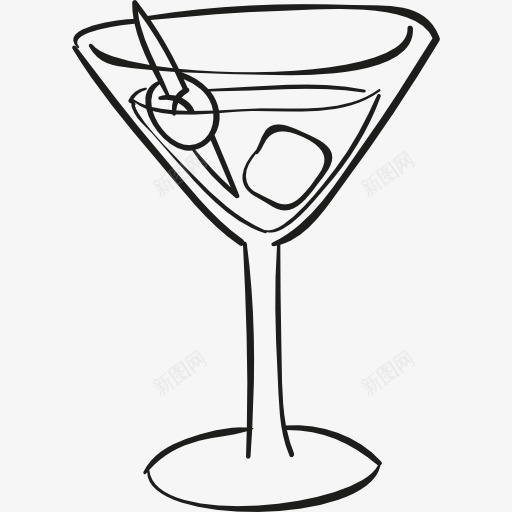 CocktailGlass用冰块图标png_新图网 https://ixintu.com 休闲 橄榄油 酒 食品 饮料 鸡尾酒