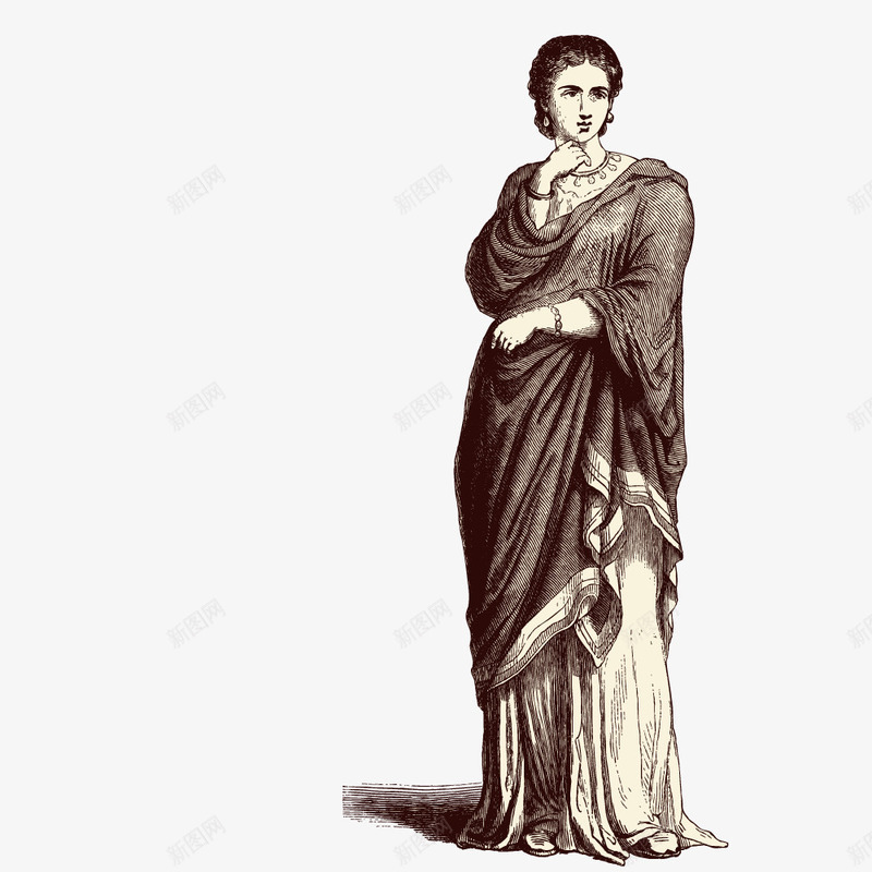 古罗马女人png免抠素材_新图网 https://ixintu.com 古罗马 复古 女人