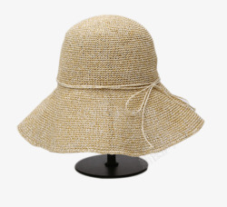 女大沿檐沙滩帽可折叠海边沙滩帽防晒帽子高清图片