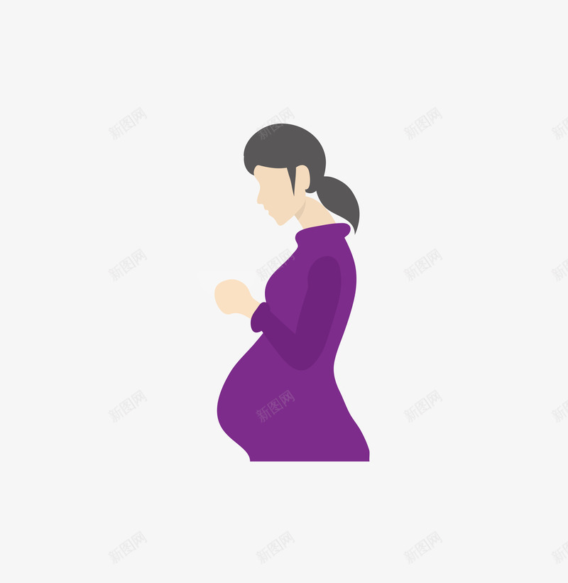 卡通手绘孕妇图像png免抠素材_新图网 https://ixintu.com 创意 动漫动画 卡通孕妇 孕妇图像 怀孕的女人 手绘 美丽的孕妇