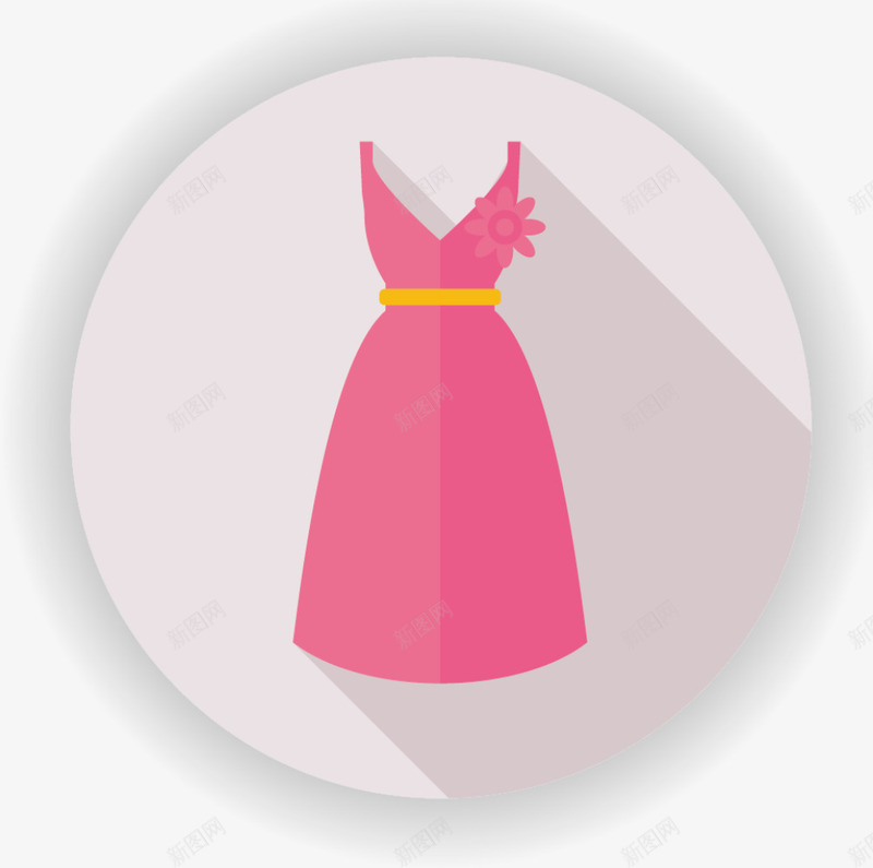 粉色连衣裙LOGO图标png_新图网 https://ixintu.com LOGO 卡通裙子 扁平的裙子 扁平裙子 矢量裙子 美丽的裙子 裙子