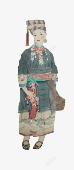 羌族羌族少女画像高清图片