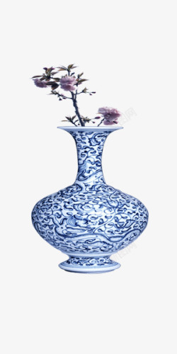 古典瓶子中国风青花瓷插画高清图片