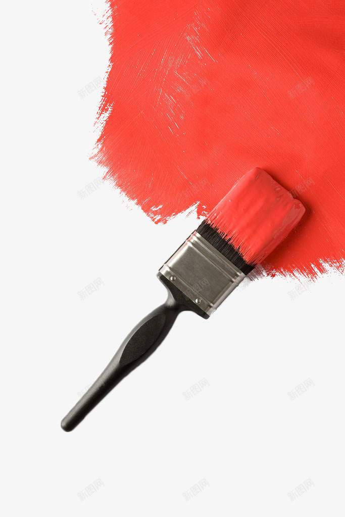 红色油漆粉刷效果png免抠素材_新图网 https://ixintu.com 刷子 墙刷 油漆 笔刷 粉刷 粉刷效果 颜料