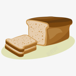 方块面包面包片矢量图高清图片