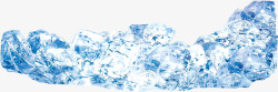 蓝色冰块效果海报素材